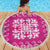 Pink Ulu Palaka Quilt Pattern Beach Blanket Hawaii Culture Breadfruit - Polynesian Pride