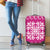 Pink Ulu Palaka Quilt Pattern Luggage Cover Hawaii Culture Breadfruit - Polynesian Pride