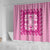 Pink Ulu Palaka Quilt Pattern Shower Curtain Hawaii Culture Breadfruit - Polynesian Pride