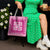 Pink Ulu Palaka Quilt Pattern Tote Bag Hawaii Culture Breadfruit - Polynesian Pride