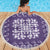 Purple Ulu Palaka Quilt Pattern Beach Blanket Hawaii Culture Breadfruit - Polynesian Pride