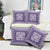Purple Ulu Palaka Quilt Pattern Pillow Cover Hawaii Culture Breadfruit - Polynesian Pride