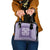 Purple Ulu Palaka Quilt Pattern Shoulder Handbag Hawaii Culture Breadfruit - Polynesian Pride