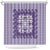 Purple Ulu Palaka Quilt Pattern Shower Curtain Hawaii Culture Breadfruit - Polynesian Pride