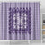 Purple Ulu Palaka Quilt Pattern Shower Curtain Hawaii Culture Breadfruit - Polynesian Pride