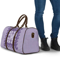 Purple Ulu Palaka Quilt Pattern Travel Bag Hawaii Culture Breadfruit - Polynesian Pride