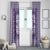 Purple Ulu Palaka Quilt Pattern Window Curtain Hawaii Culture Breadfruit - Polynesian Pride