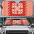 Red Ulu Palaka Quilt Pattern Auto Sun Shade Hawaii Culture Breadfruit - Polynesian Pride