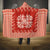 Red Ulu Palaka Quilt Pattern Hooded Blanket Hawaii Culture Breadfruit - Polynesian Pride