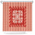 Red Ulu Palaka Quilt Pattern Shower Curtain Hawaii Culture Breadfruit - Polynesian Pride