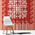 Red Ulu Palaka Quilt Pattern Window Curtain Hawaii Culture Breadfruit - Polynesian Pride