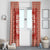 Red Ulu Palaka Quilt Pattern Window Curtain Hawaii Culture Breadfruit - Polynesian Pride