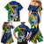 Personalised Crocodile and Shark Solomon Islands Family Matching Mermaid Dress and Hawaiian Shirt Polynesian Tribal Tattoo