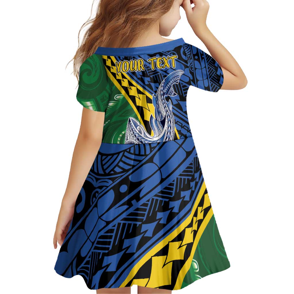 Personalised Crocodile and Shark Solomon Islands Family Matching Puletasi and Hawaiian Shirt Polynesian Tribal Tattoo