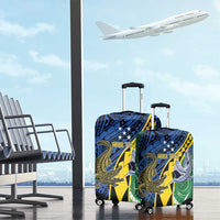 Personalised Crocodile and Shark Solomon Islands Luggage Cover Polynesian Tribal Tattoo LT9 - Polynesian Pride