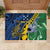 Personalised Crocodile and Shark Solomon Islands Rubber Doormat Polynesian Tribal Tattoo