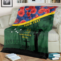 Personalised Solomon Islands Remembrance Day Blanket We Will Remember Them with Camouflage Style