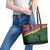 Personalised Solomon Islands Remembrance Day Leather Tote Bag We Will Remember Them with Camouflage Style