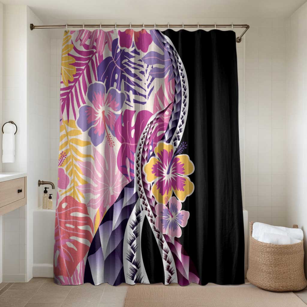 Aloha Vintage Hibiscus Lei Seamless Pattern Bathroom Set - Polynesian Pride