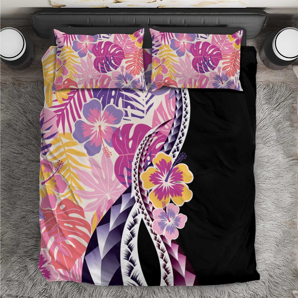 Aloha Vintage Hibiscus Lei Seamless Pattern Bedding Set - Polynesian Pride