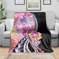 Aloha Vintage Hibiscus Lei Seamless Pattern Blanket - Polynesian Pride