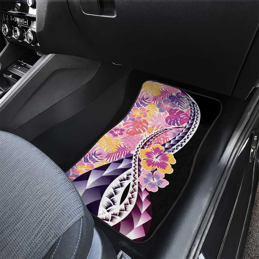 Aloha Vintage Hibiscus Lei Seamless Pattern Car Mats - Polynesian Pride