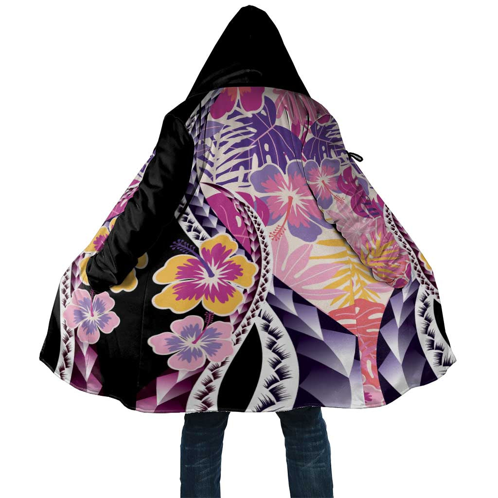 Aloha Vintage Hibiscus Lei Seamless Pattern Cloak - Polynesian Pride