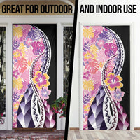 Aloha Vintage Hibiscus Lei Seamless Pattern Door Cover - Polynesian Pride