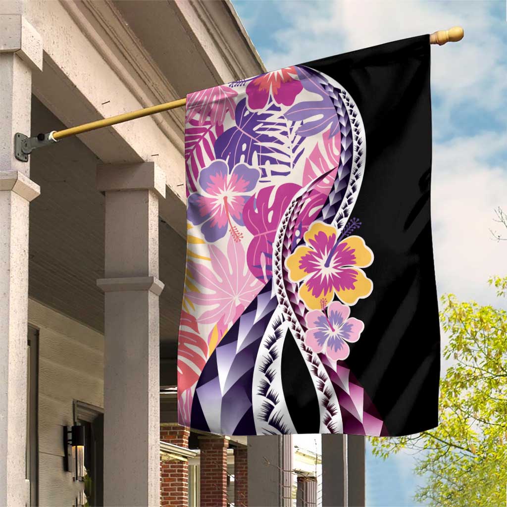 Aloha Vintage Hibiscus Lei Seamless Pattern Garden Flag - Polynesian Pride