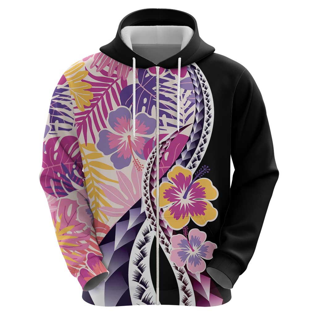 Aloha Vintage Hibiscus Lei Seamless Pattern Hoodie - Polynesian Pride