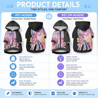 Aloha Vintage Hibiscus Lei Seamless Pattern Pet Hoodie LT9 - Polynesian Pride