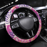 Aloha Vintage Hibiscus Lei Seamless Pattern Steering Wheel Cover - Polynesian Pride