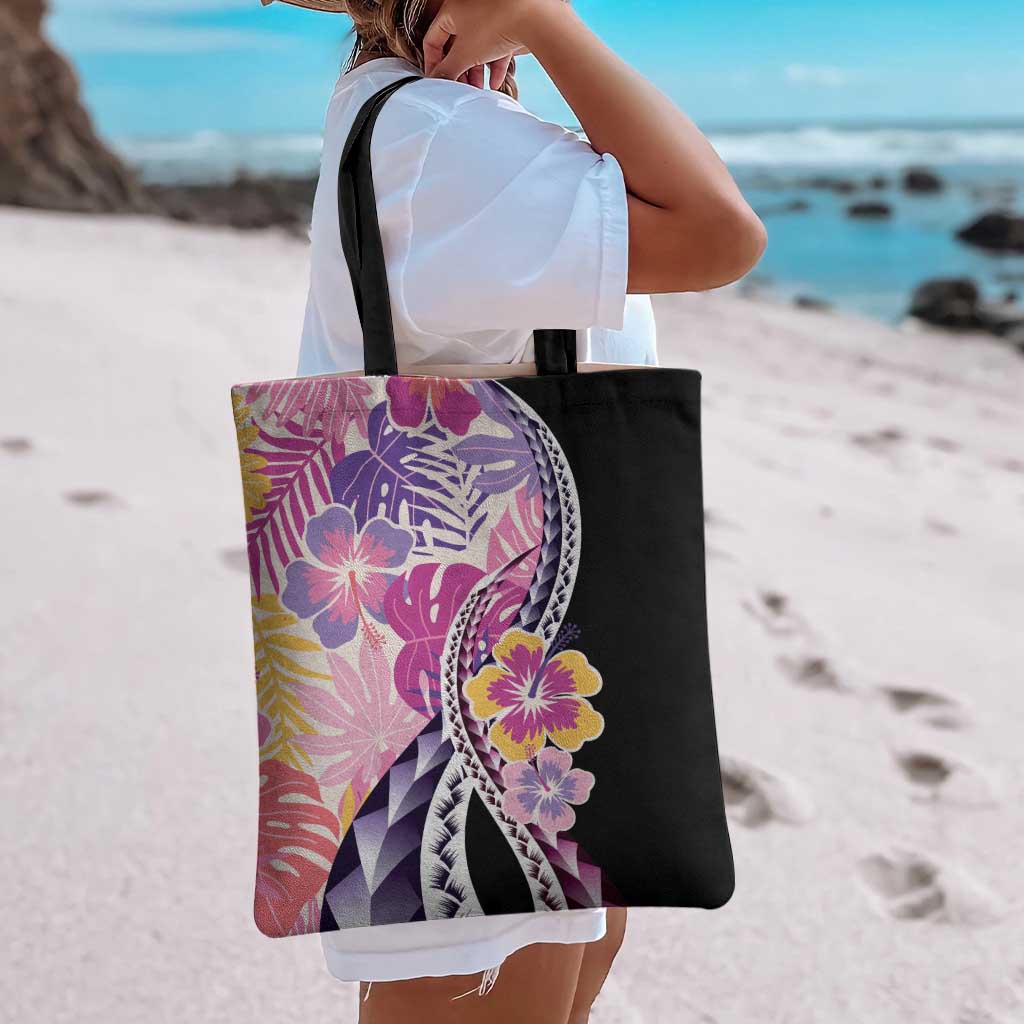 Aloha Vintage Hibiscus Lei Seamless Pattern Tote Bag - Polynesian Pride