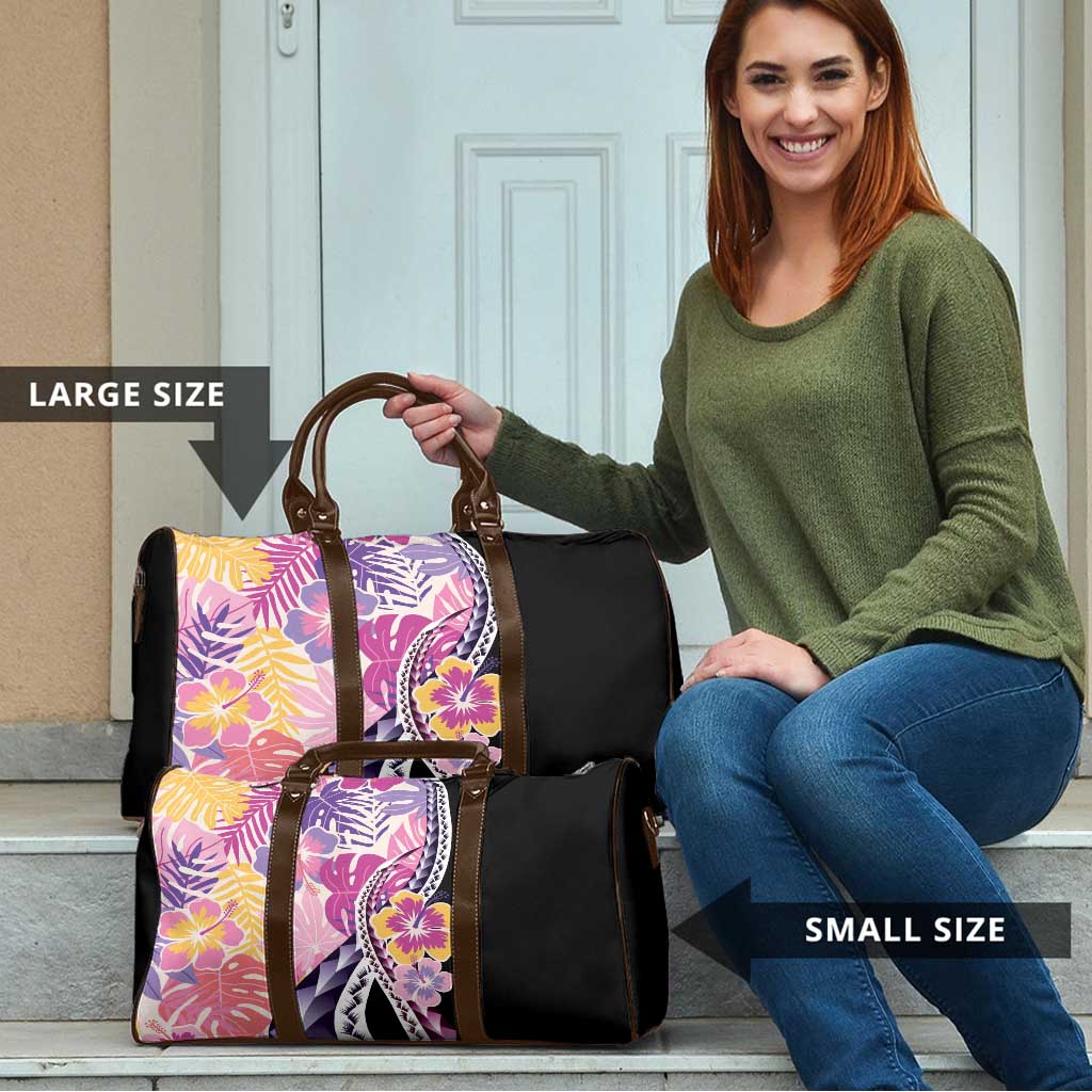 Aloha Vintage Hibiscus Lei Seamless Pattern Travel Bag - Polynesian Pride