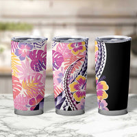 Aloha Vintage Hibiscus Lei Seamless Pattern Tumbler Cup - Polynesian Pride