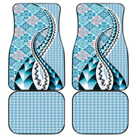 Aloha Vintage Palaka Floral Hawaiian Quilt Car Mats Uliuli Motif - Polynesian Pride