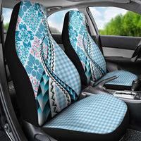 Aloha Vintage Palaka Floral Hawaiian Quilt Car Seat Cover Uliuli Motif - Polynesian Pride
