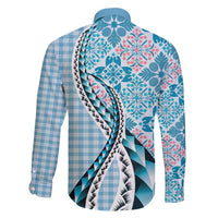 Aloha Vintage Palaka Floral Hawaiian Quilt Family Matching Puletasi and Hawaiian Shirt Uliuli Motif - Polynesian Pride