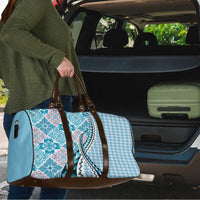 Aloha Vintage Palaka Floral Hawaiian Quilt Travel Bag Uliuli Motif - Polynesian Pride