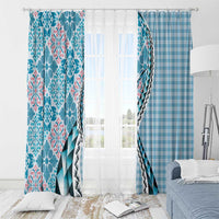 Aloha Vintage Palaka Floral Hawaiian Quilt Window Curtain Uliuli Motif - Polynesian Pride