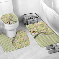 Aloha Vintage Palaka Floral Hawaiian Quilt Bathroom Set Omaomao Motif - Polynesian Pride