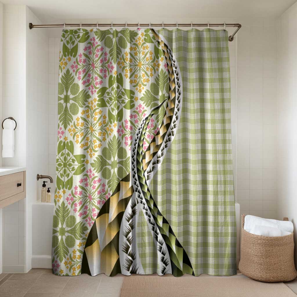 Aloha Vintage Palaka Floral Hawaiian Quilt Bathroom Set Omaomao Motif - Polynesian Pride