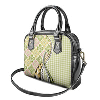 Aloha Vintage Palaka Floral Hawaiian Quilt Shoulder Handbag Omaomao Motif - Polynesian Pride