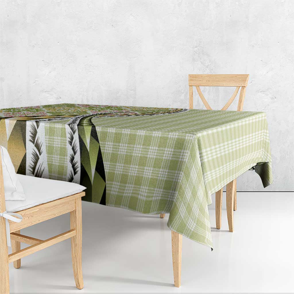 Aloha Vintage Palaka Floral Hawaiian Quilt Tablecloth Omaomao Motif - Polynesian Pride