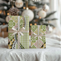 Aloha Vintage Palaka Floral Hawaiian Quilt Wrapping Paper Omaomao Motif - Polynesian Pride