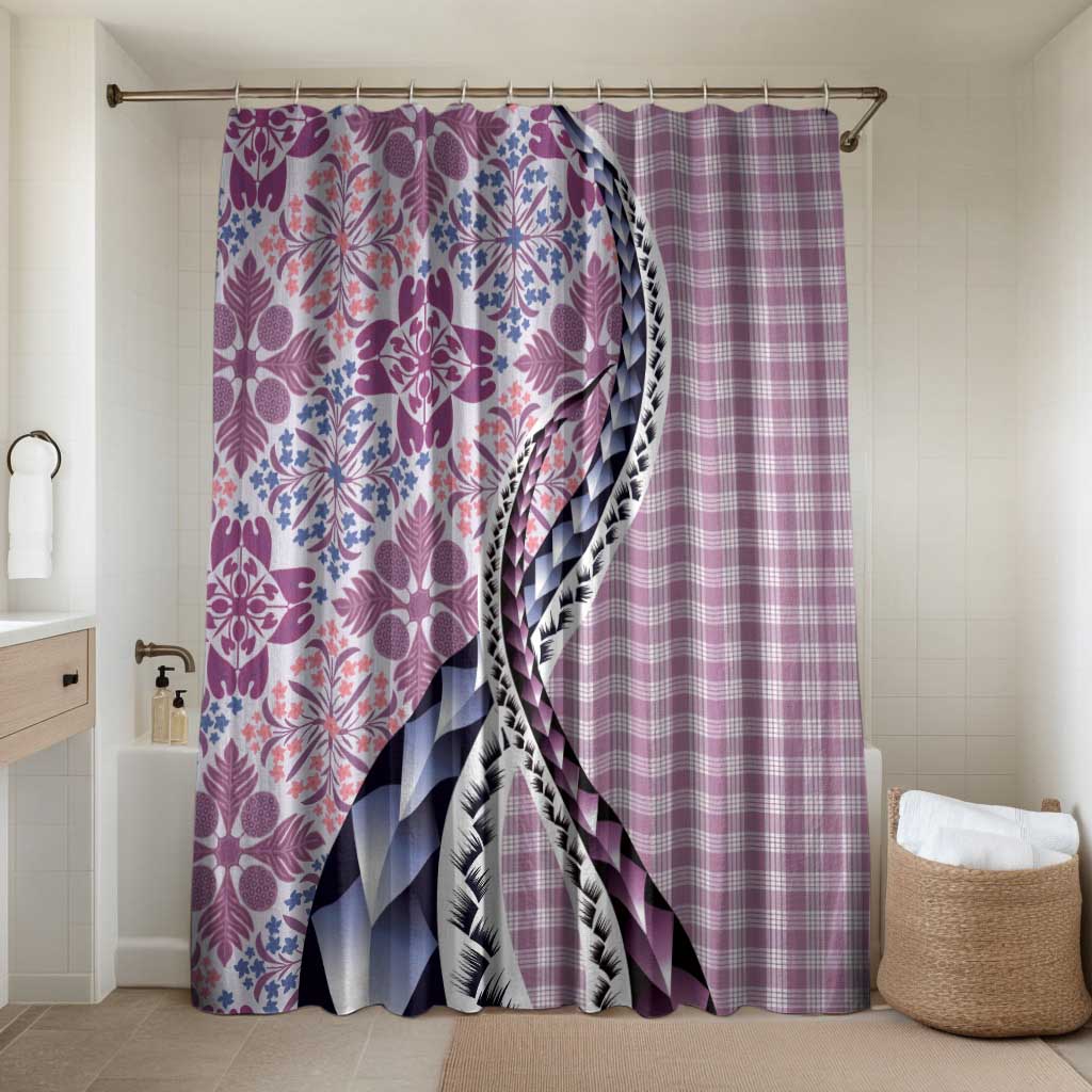 Aloha Vintage Palaka Floral Hawaiian Quilt Bathroom Set Akala Motif - Polynesian Pride