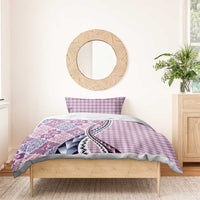 Aloha Vintage Palaka Floral Hawaiian Quilt Bedding Set Akala Motif - Polynesian Pride