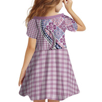 Aloha Vintage Palaka Floral Hawaiian Quilt Family Matching Off Shoulder Short Dress and Hawaiian Shirt Akala Motif - Polynesian Pride