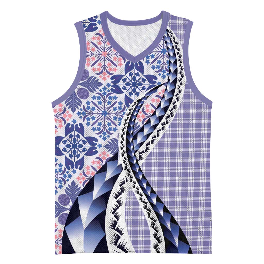 Aloha Vintage Palaka Floral Hawaiian Quilt Basketball Jersey Poni Motif - Polynesian Pride