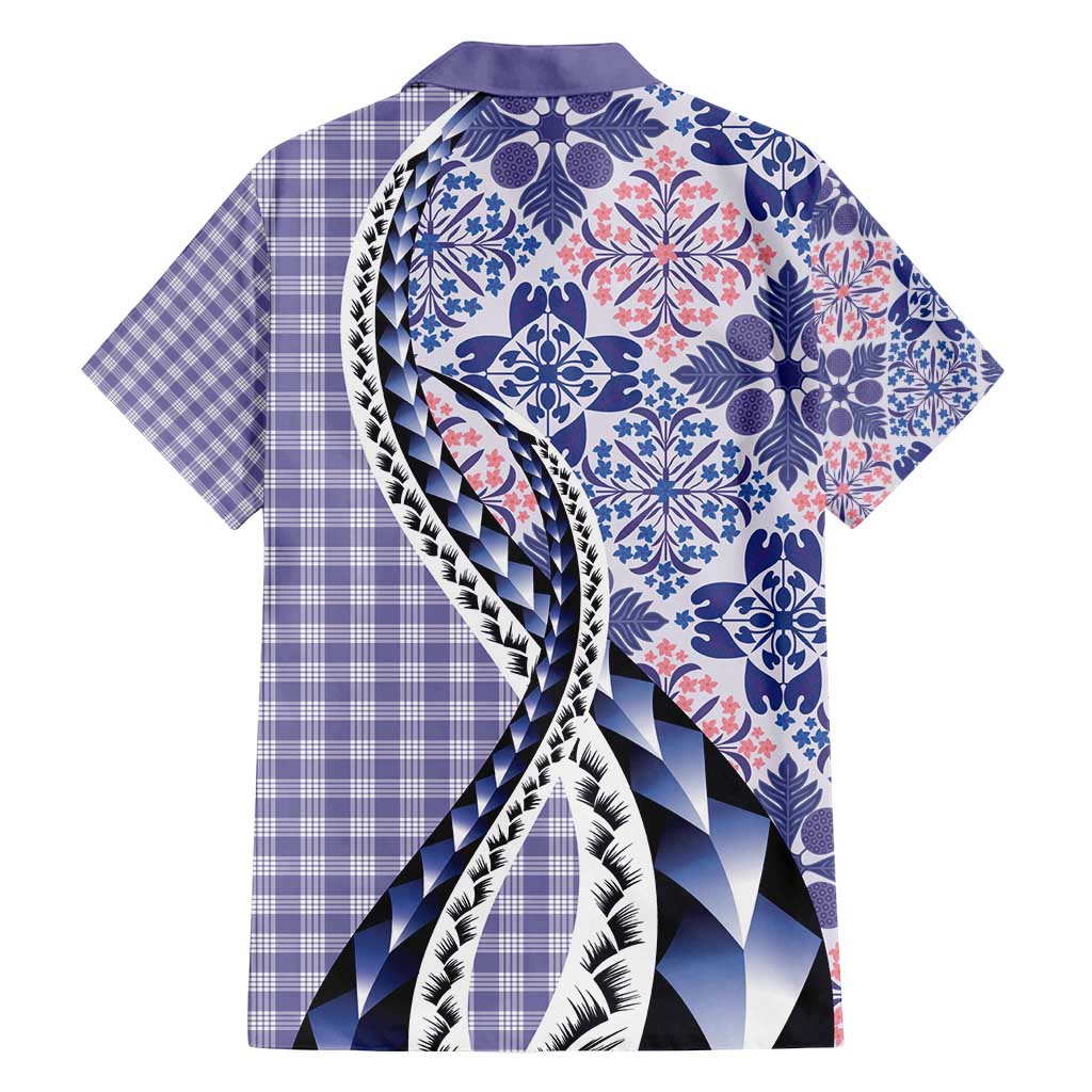 Aloha Vintage Palaka Floral Hawaiian Quilt Family Matching Long Sleeve Bodycon Dress and Hawaiian Shirt Poni Motif LT9 - Polynesian Pride